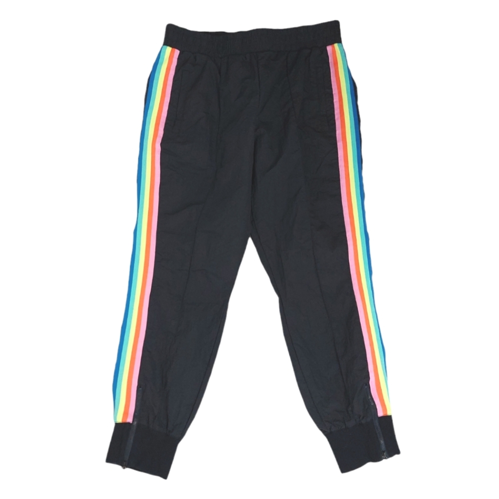 Fabletics Black Rainbow Stripe Jogger Pants